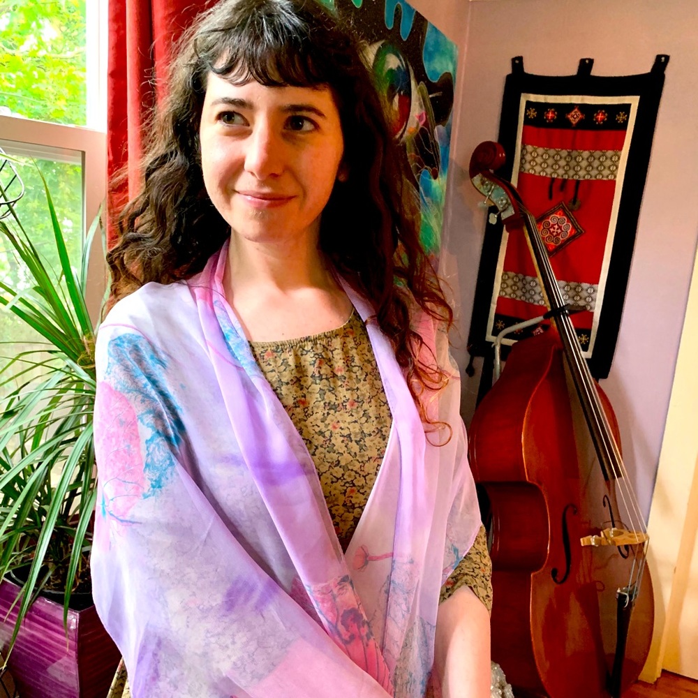 Floral Silk Shawl